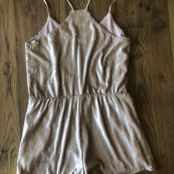 champagne gold sequin romper forever 21 2010 size small - Picture 3 of 3